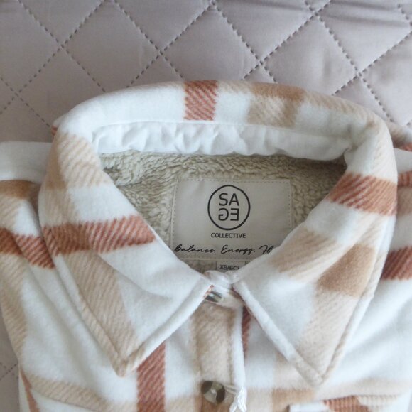 Sage Ladies' Plush Shirt Jacket Shacket Plush Soft Sherpa Lined NEW - Picture 11 of 11